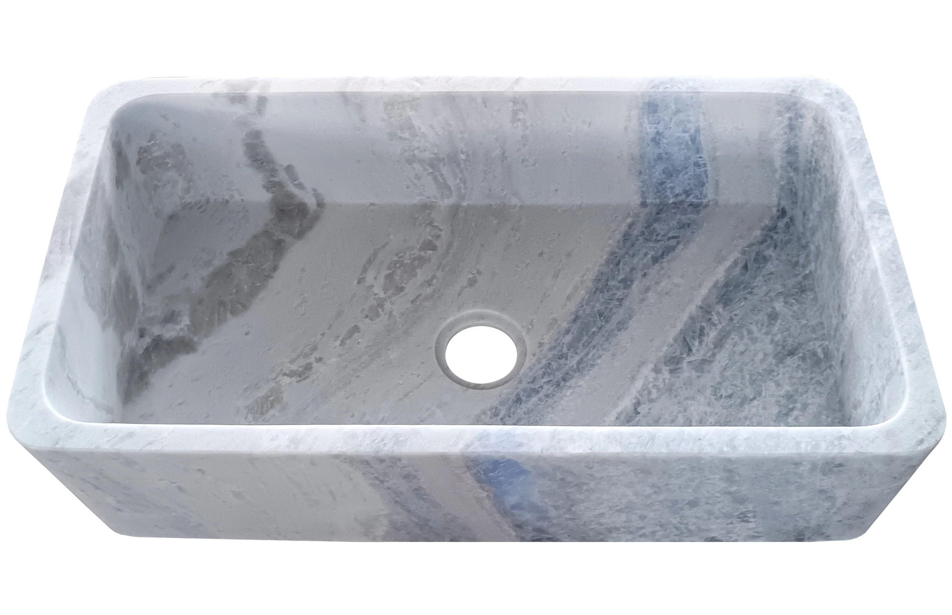 NEW! 30″ Cloud Blue Quartzite Stone Farmhouse Sink