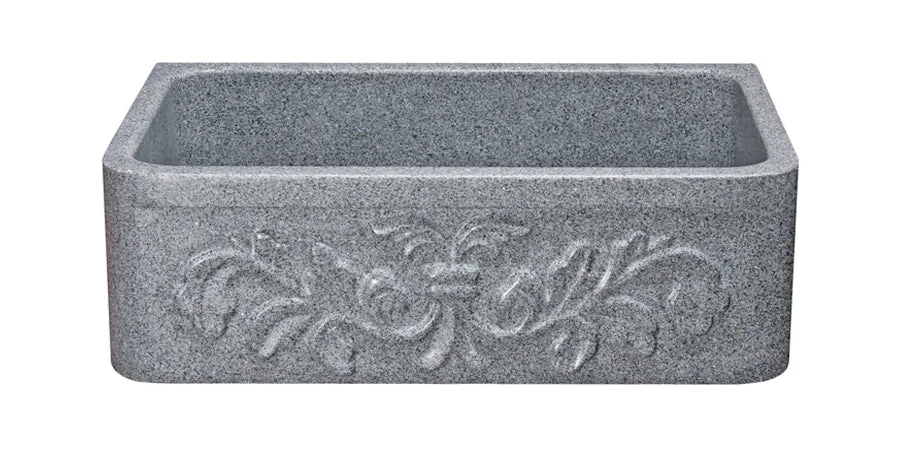 30″ Mercury Granite Farmhouse Floral Front Kitchen Sink