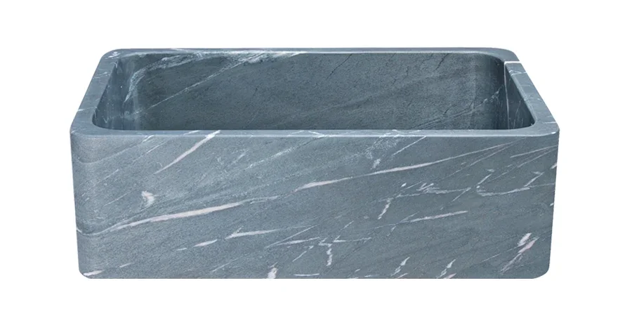 30″ Farmhouse Charcoal Soapstone Single Bowl Sink