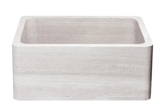 30″ Stratus Marble Flat Front Farmhouse Sink