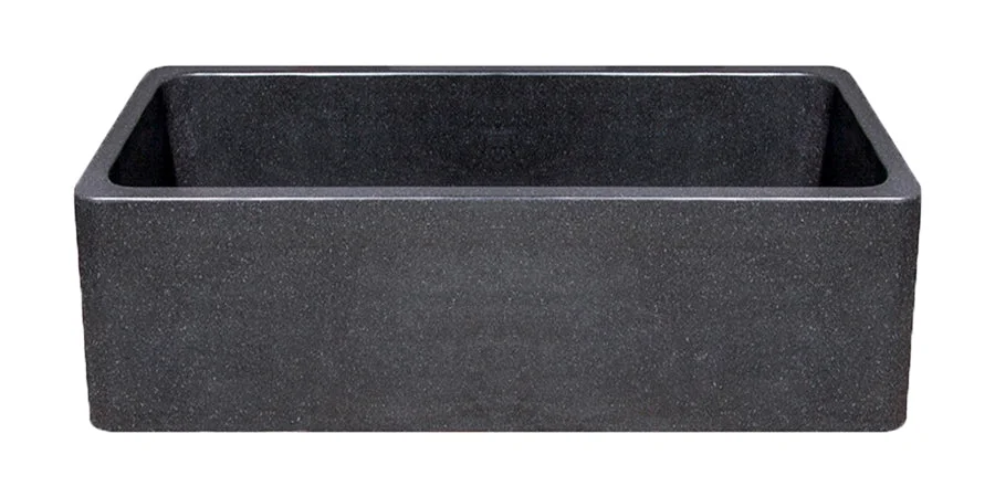 36″ Black Granite Single Bowl Farmhouse Sink