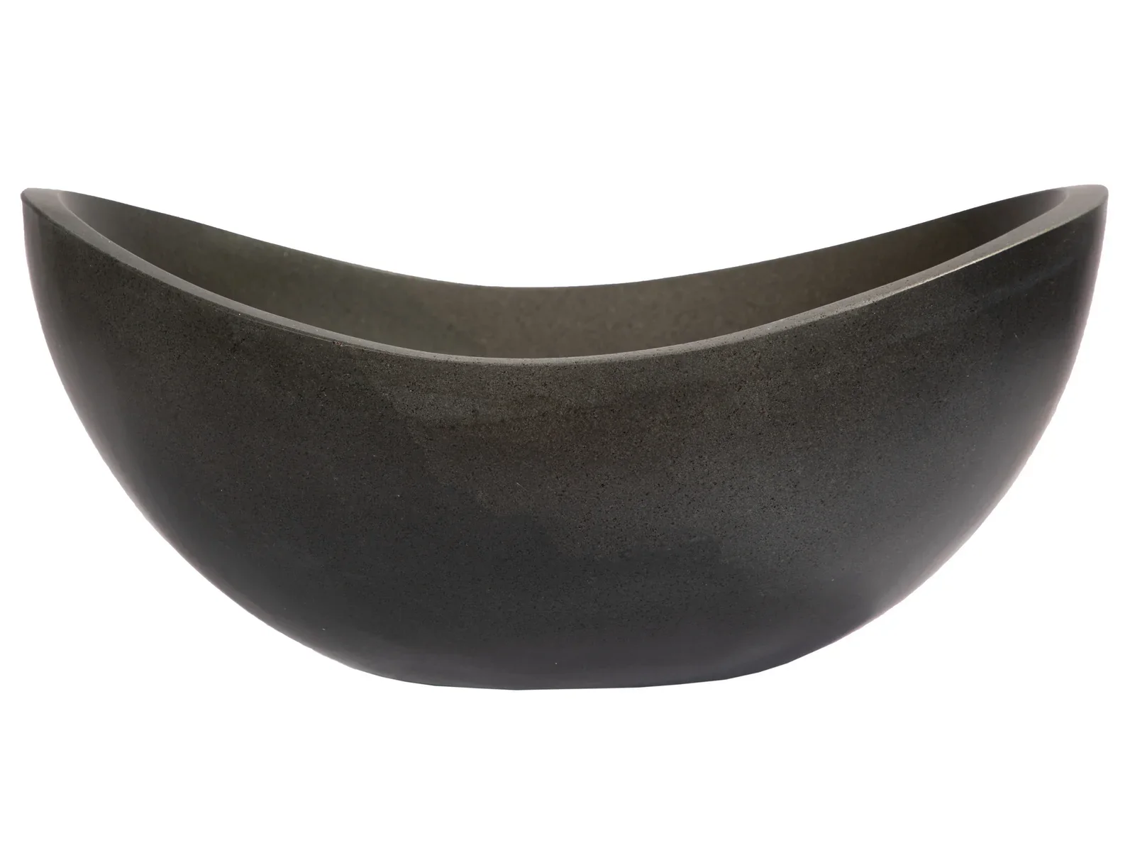 Small Canoe Vessel Sink – Lava Stone