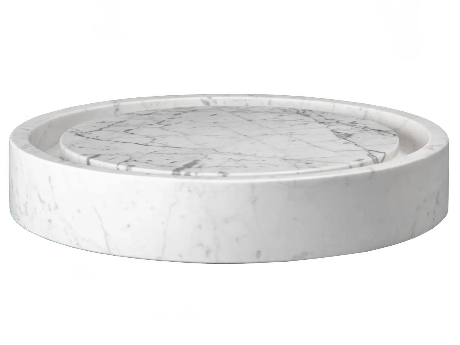 Round Infinity Pool Sink – Carrara Marble
