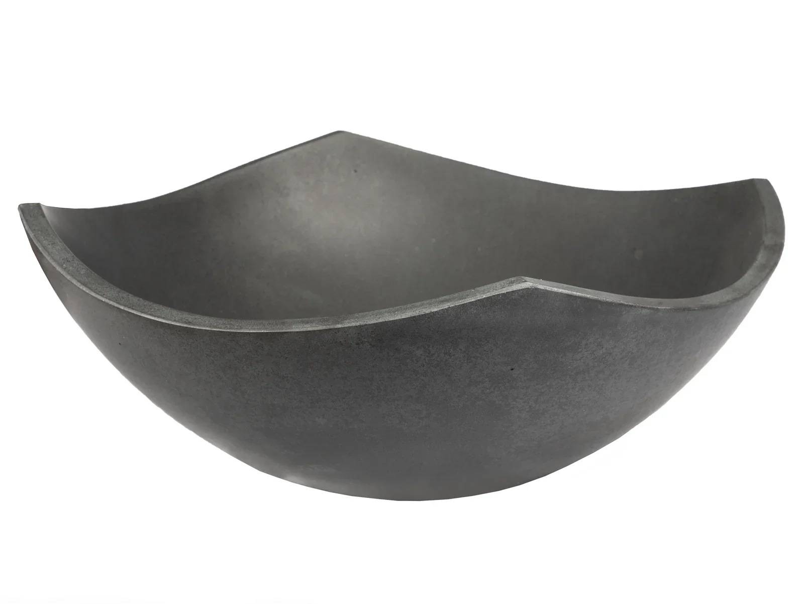 Arched Edges Bowl Sink – Black Lava Stone