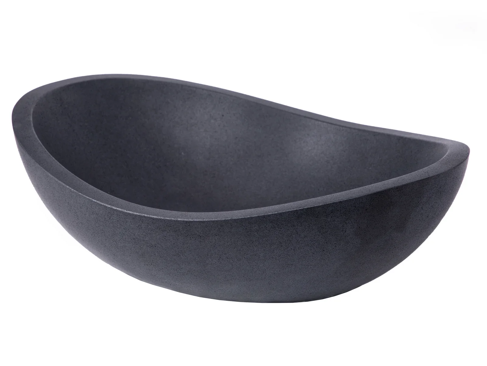 Canoe Shaped Stone Vessel Sink – Marble or Travertine Sculptural Design